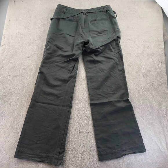 J. Crew Women's Linen Blend Pants Size 4 Wide Leg Casual Tie-Waist Mid Rise Trou - Picture 13 of 13